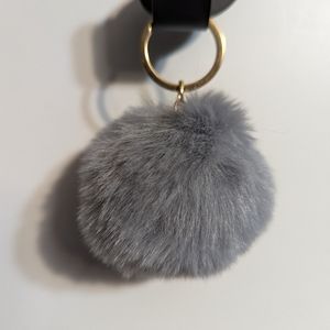 Keychain 3" Pom Pom Purse Charm